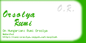 orsolya rumi business card